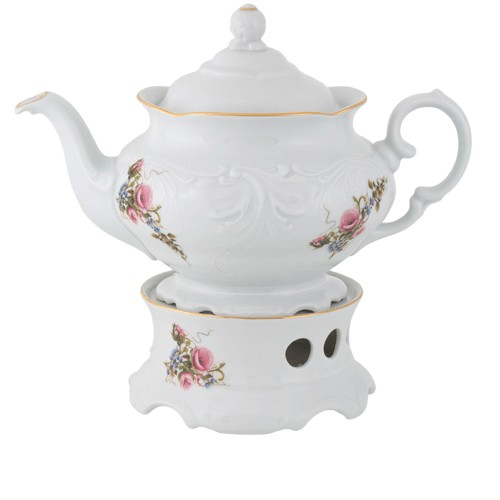 Teapot & Warmer White Gold 1150ml